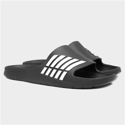 Adults Black Stripe EVA Slider