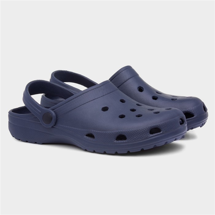 Adults Navy Slip On EVA Clog Sandal