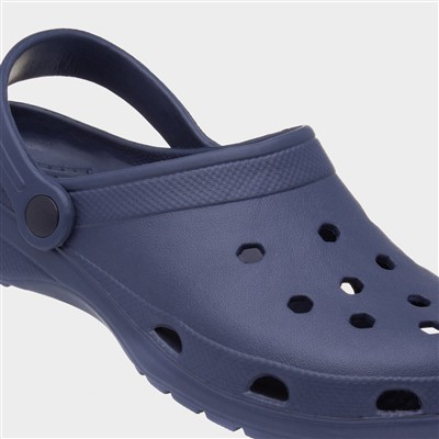 Adults Navy Slip On EVA Clog Sandal