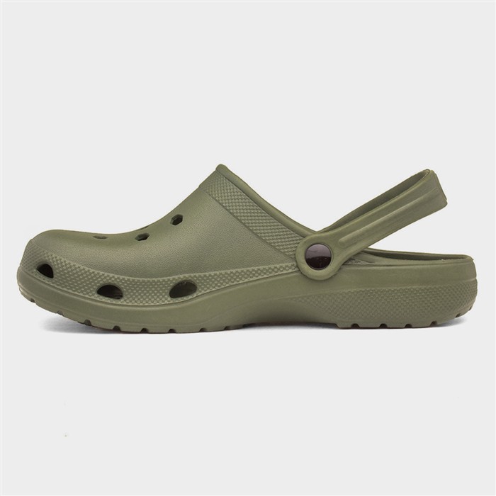 Adults Khaki Slip On EVA Clog Sandal