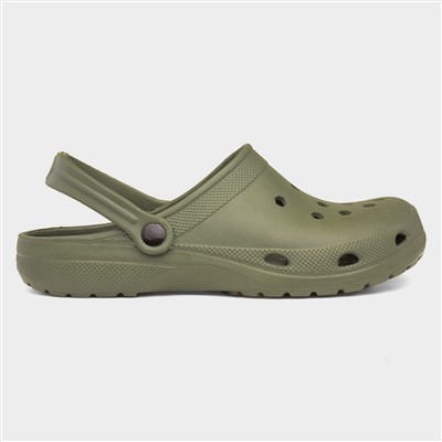 Adults Khaki Slip On EVA Clog Sandal