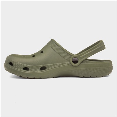Adults Khaki Slip On EVA Clog Sandal