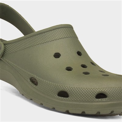 Adults Khaki Slip On EVA Clog Sandal