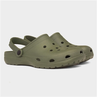 Adults Khaki Slip On EVA Clog Sandal