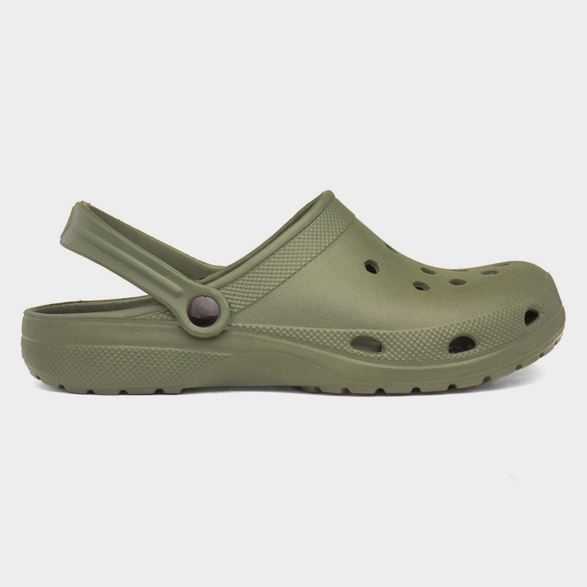 Berman Adults Khaki EVA Slip On Clog Sandal