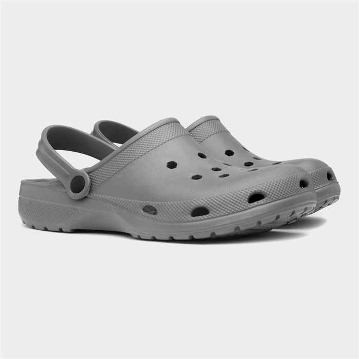 Adults Grey EVA Slip On Clog Sandal