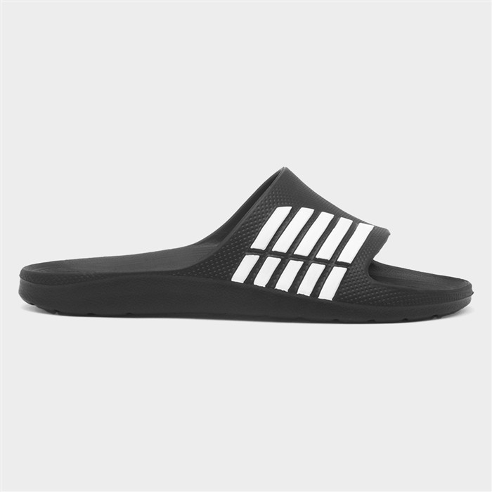 Adults Black & White Stripe EVA Slider