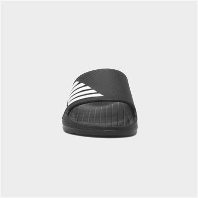 Adults Black & White Stripe EVA Slider