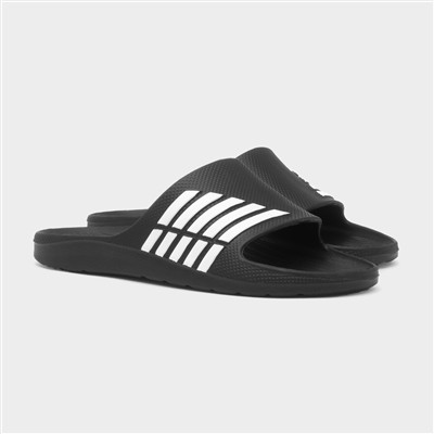 Adults Black & White Stripe EVA Slider