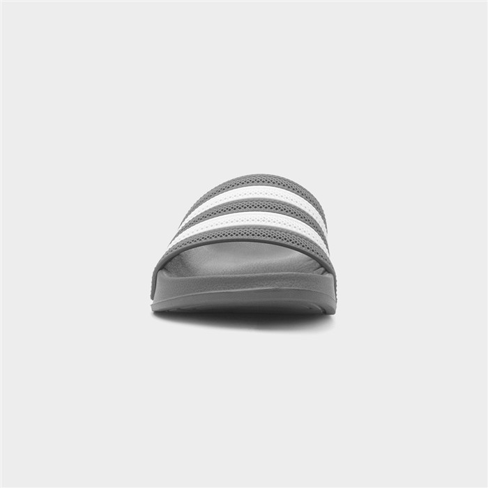 Adults Grey & White Stripe EVA Slider