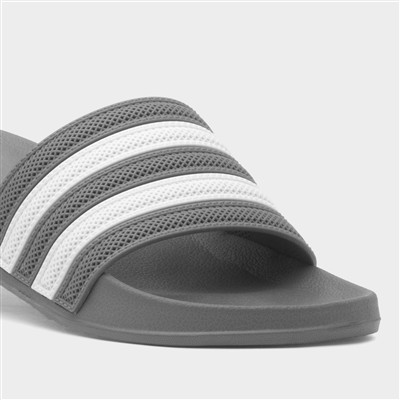 Adults Grey & White Stripe EVA Slider