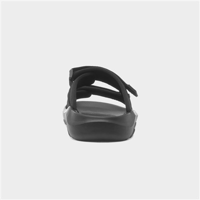 Mens Black EVA Twin Strap Sandal