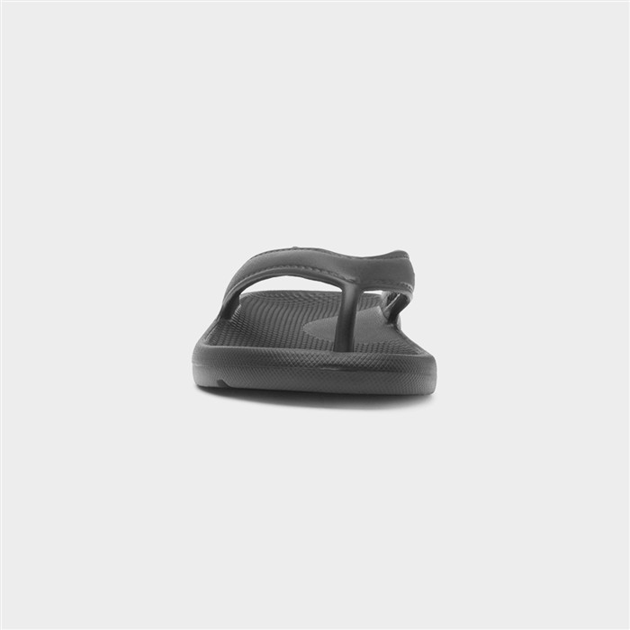 Mens Black EVA Toe Post Slip On Sandal