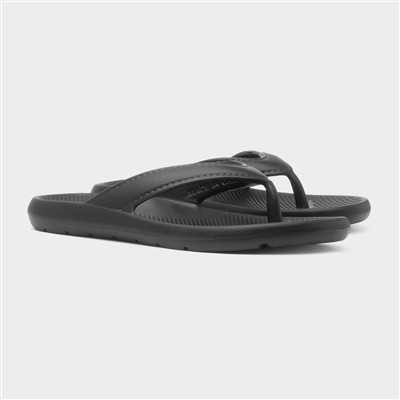 Mens Black EVA Toe Post Slip On Sandal