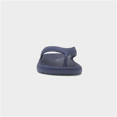 Mens Navy Toe Post Slip On EVA Sandal