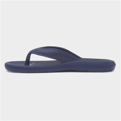 Mens Navy Toe Post Slip On EVA Sandal