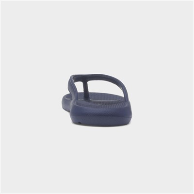 Mens Navy Toe Post Slip On EVA Sandal
