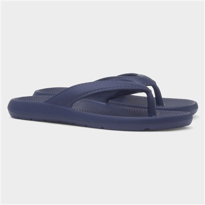 Mens Navy Toe Post Slip On EVA Sandal