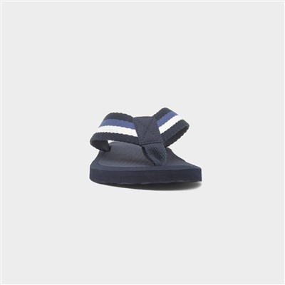 Tape Mens Navy Toe Post Sandal