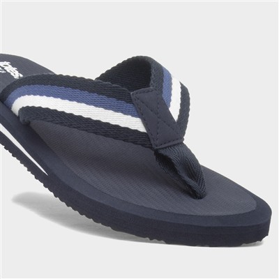 Tape Mens Navy Toe Post Sandal