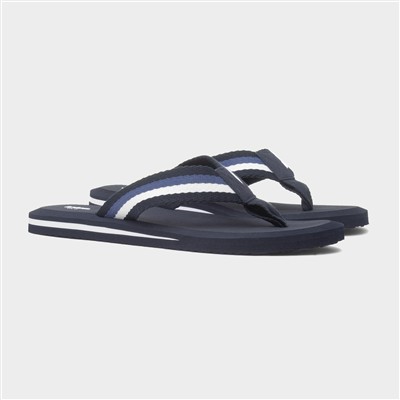 Tape Mens Navy Toe Post Sandal