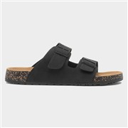 Totes Mens Black Double Buckle Sandal (Click For Details)