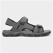 Hobos Elliot Mens Grey Easy Fasten Sandal (Click For Details)