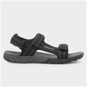Trespass Alderley Mens Black Easy Fasten Sandal (Click For Details)