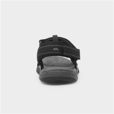 Alderley Mens Black Easy Fasten Sandal
