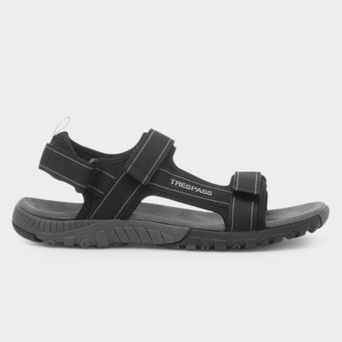 Alderley Mens Black Easy Fasten Sandal