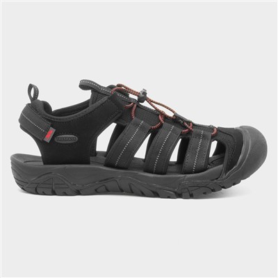 Torrance Mens Black Closed Toe Sandal