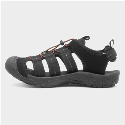 Torrance Mens Black Closed Toe Sandal