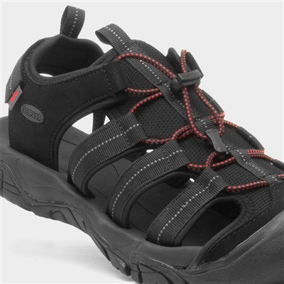 Torrance Mens Black Closed Toe Sandal