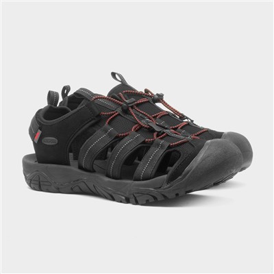 Torrance Mens Black Closed Toe Sandal