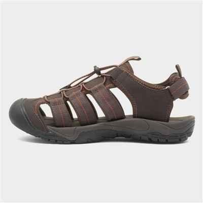 Torrance Mens Brown Closed Toe Sandal
