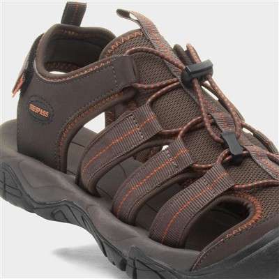 Torrance Mens Brown Closed Toe Sandal