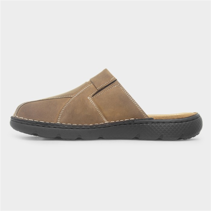Carson Mens Tan Leather Sandal