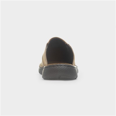 Olive Carson Mens Tan Leather Sandal