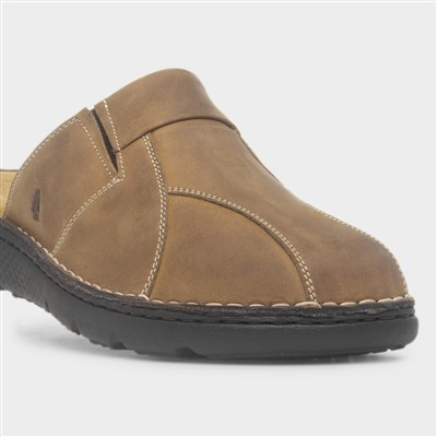 Olive Carson Mens Tan Leather Sandal