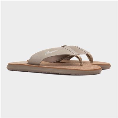 Topez Mens Sand Cork Toe Post