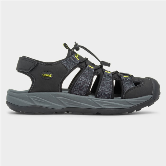 Cotswold Men's Black Minster Fisherman Sandal Size 42