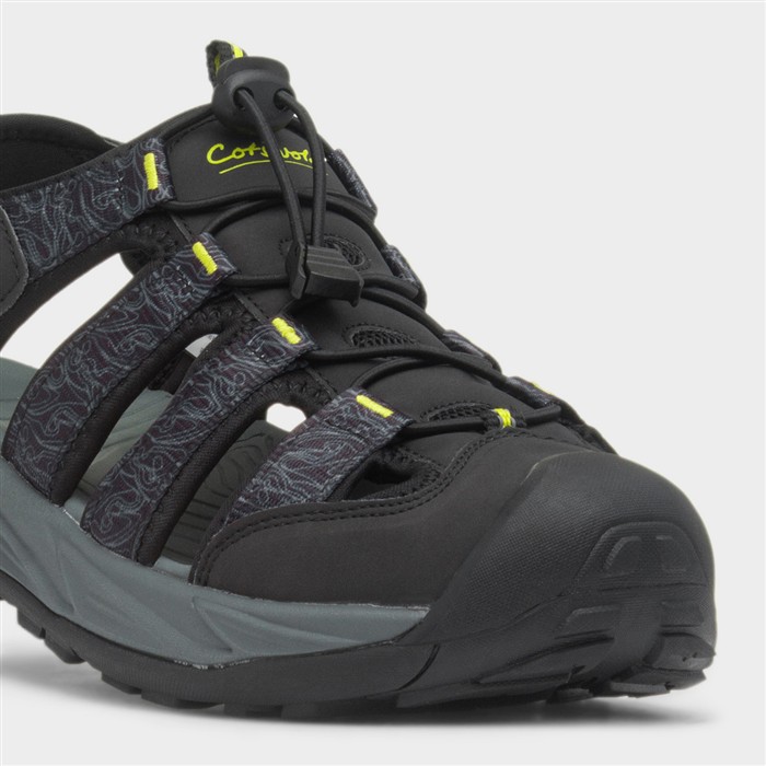 Minster Mens Black Fisherman Sandal