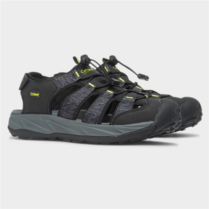 Minster Mens Black Fisherman Sandal