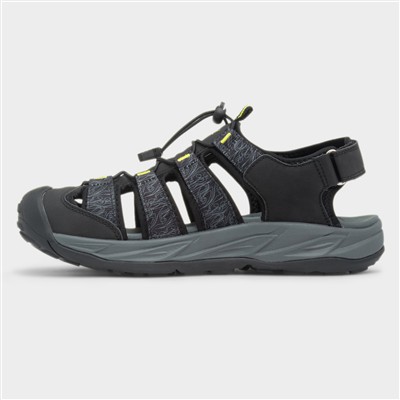 Minster Mens Black Fisherman Sandal
