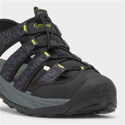 Minster Mens Black Fisherman Sandal