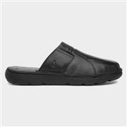 Hush Puppies Carson Mens Black Mule Leather Sandal (Click For Details)