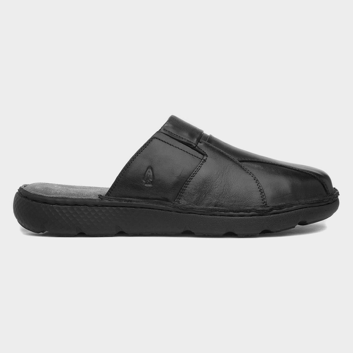 Carson Mens Black Mule Leather Sandal
