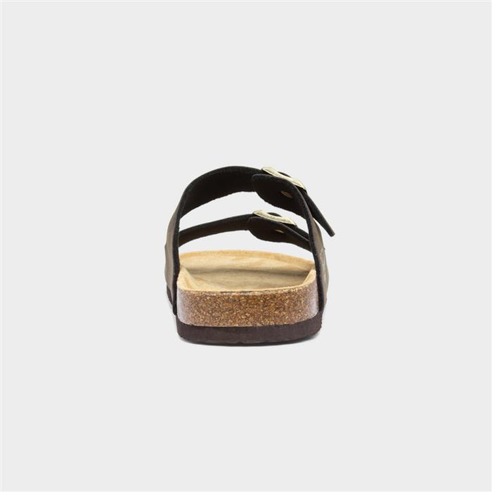 Port Mens Brown Buckle Sandal