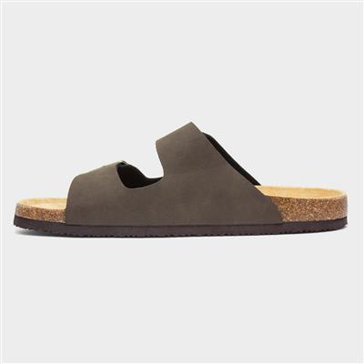 Port Mens Brown Buckle Sandal