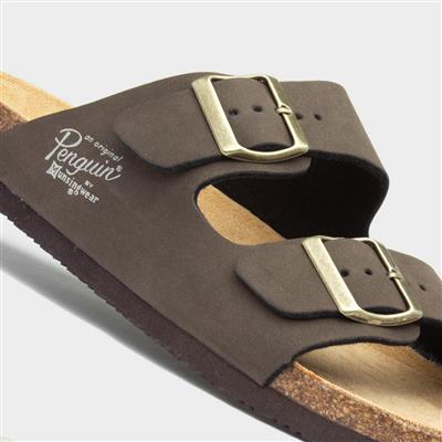Port Mens Brown Buckle Sandal